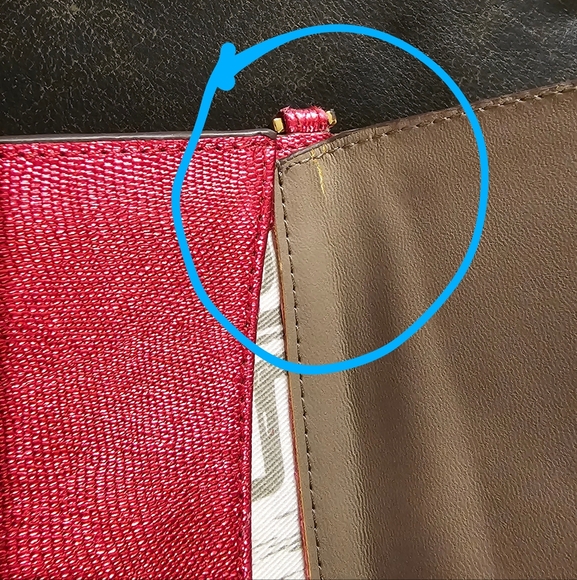 Lodis Metallic Hot Pink Leather Clutch Wallet Minor Callouts See Pics - Picture 14 of 16